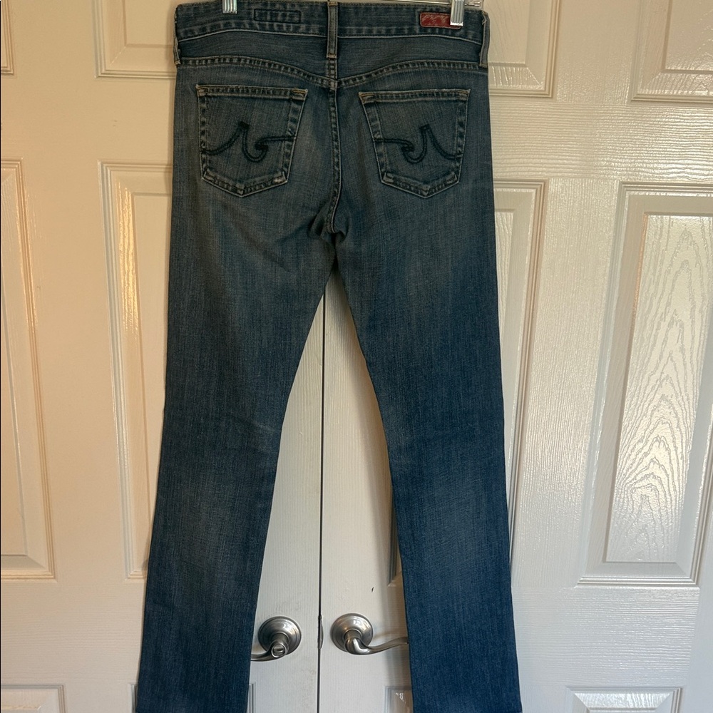 AG Adriano Goldschmied Dark Wash Straight Leg Jeans